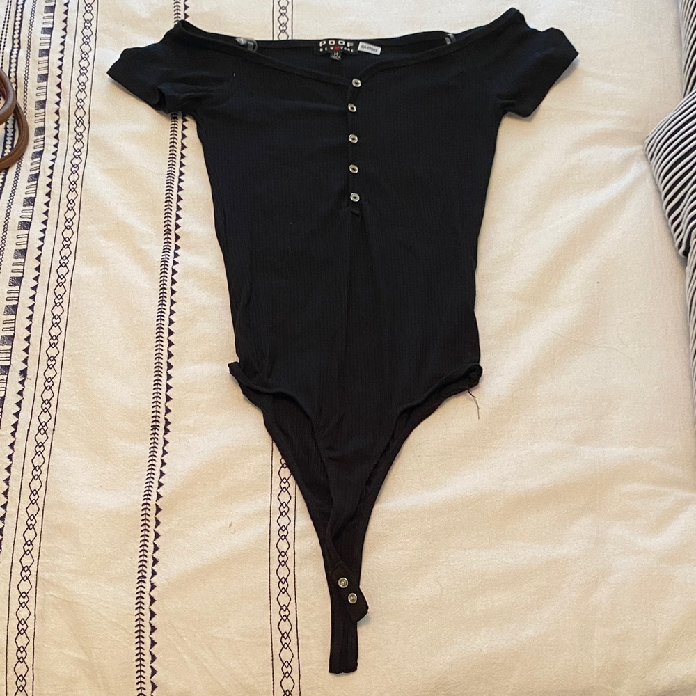 Poof! Classic Black Bodysuit